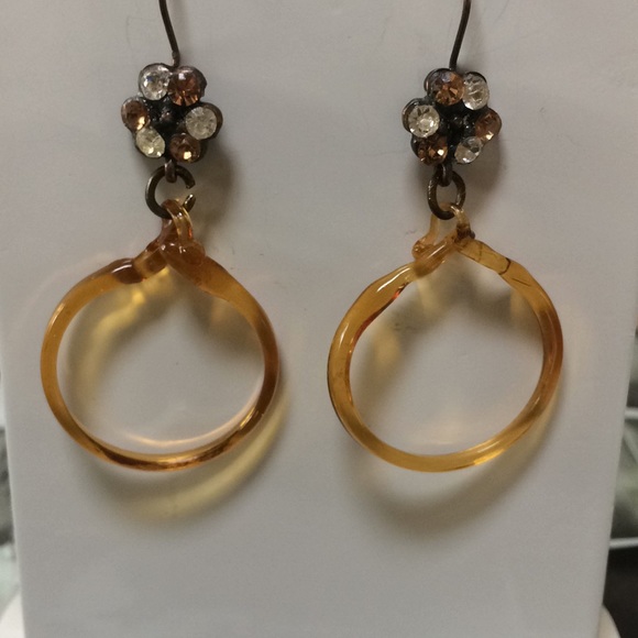 Beautiful earrings with vintage art glass - Picture 3 of 3